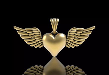 Heart with Wings Pendant