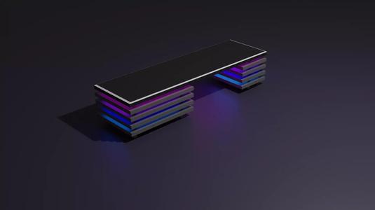 Table with backlight