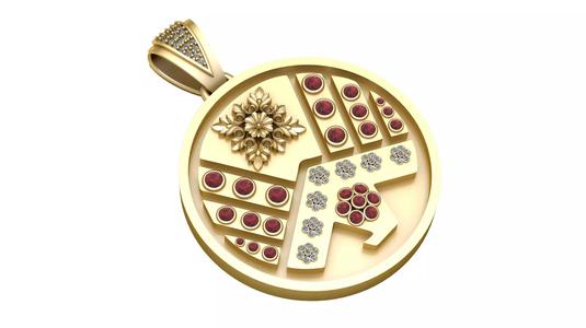 LUXURY FLOWER STYLE PENDANT 3D PRINTABLE MODEL