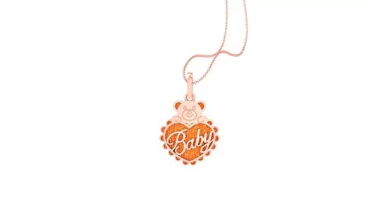 Baby Panda Light Weight Kids Pendant Necklace Charms 3dm stl obj
