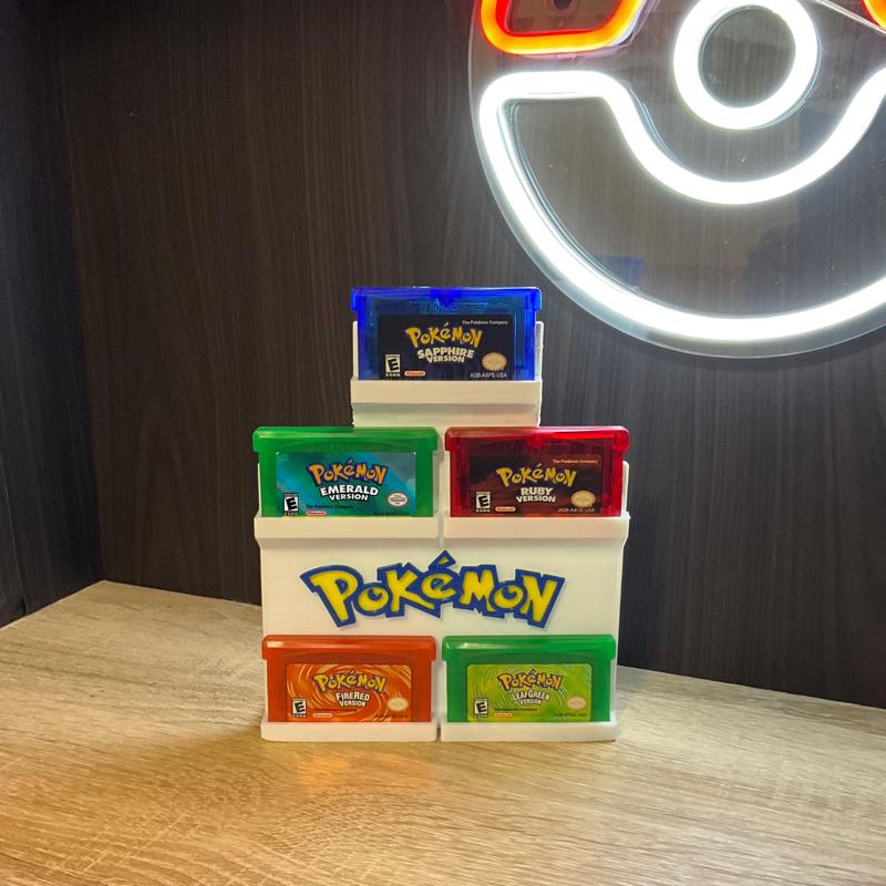 GAMEBOY ADVANCE POKEMON CART HOLDER DISPLAY STAND FOR 5X GAMES CARTRIDGES