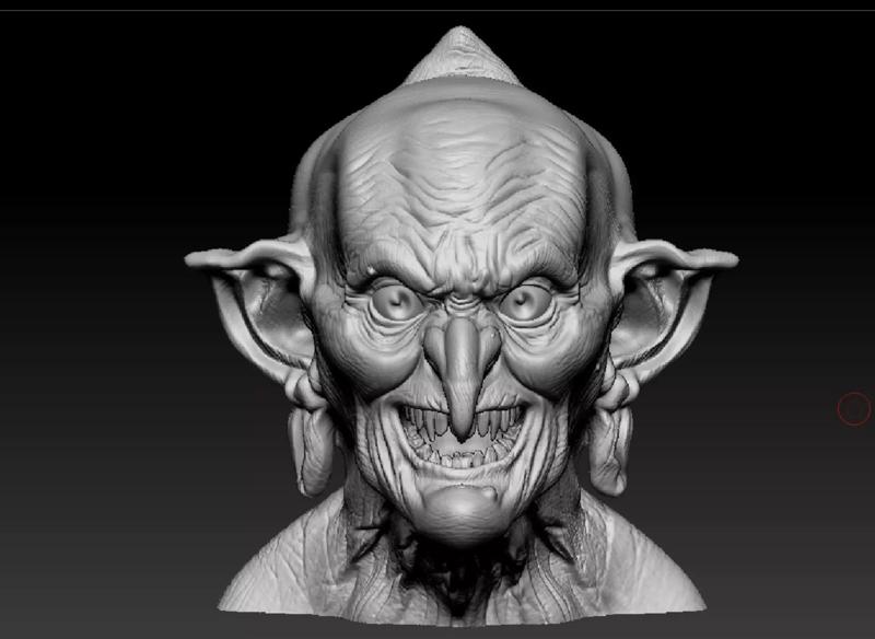Witch bust Baba Yaga head Goblin