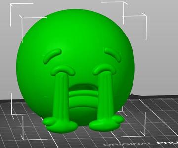 Loudly Crying Face Emoji in 3D