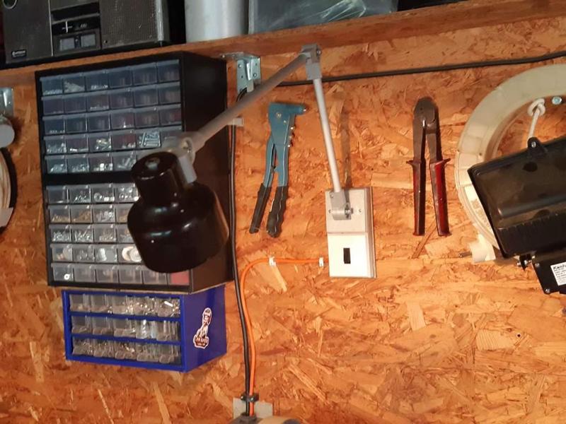 wall mount articulated lamp kit HEAVY DUTY