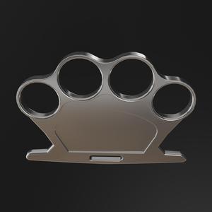 Brass Knuckle 3D Model – Metallic Knuckle Duster | FBX, OBJ, BLEND