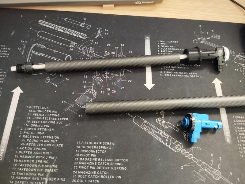 Airsoft carbon fiber outer barrel