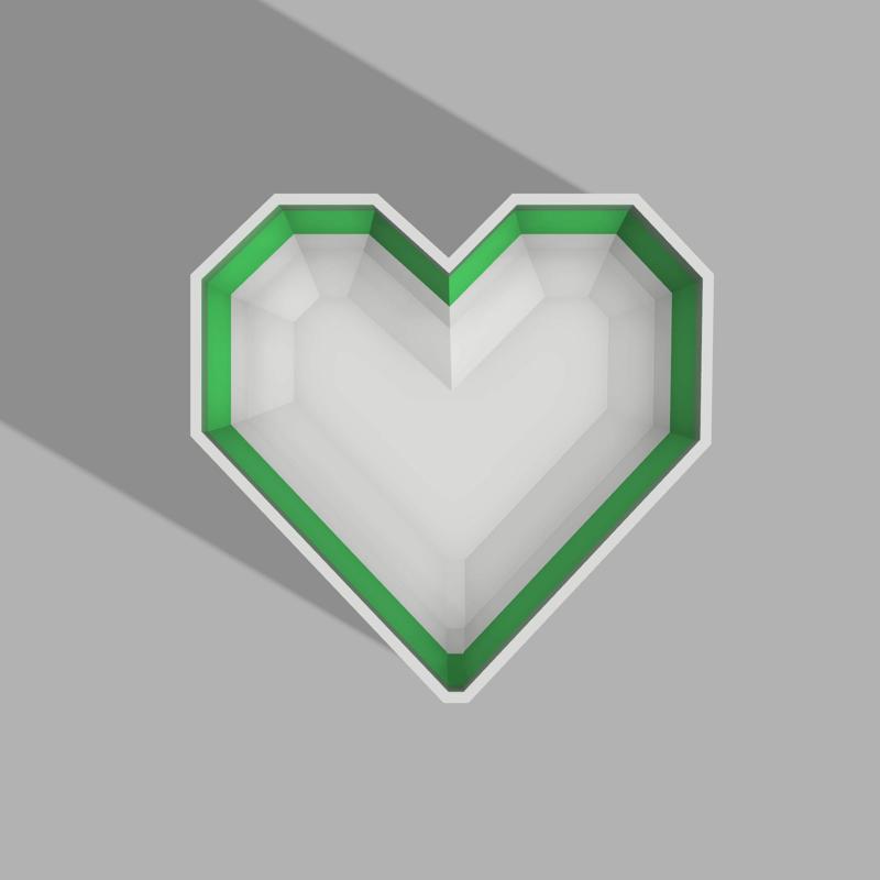 Geometric Heart Bath Bomb Mold