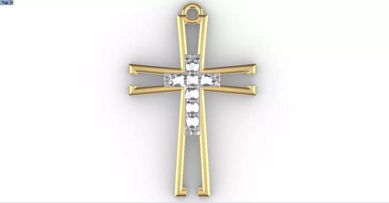 CROSS DIAMOND PENDANT