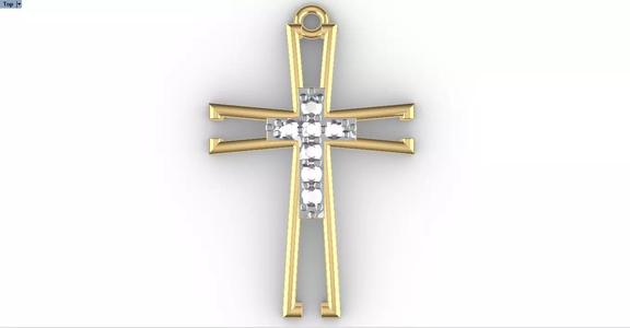 CROSS DIAMOND PENDANT