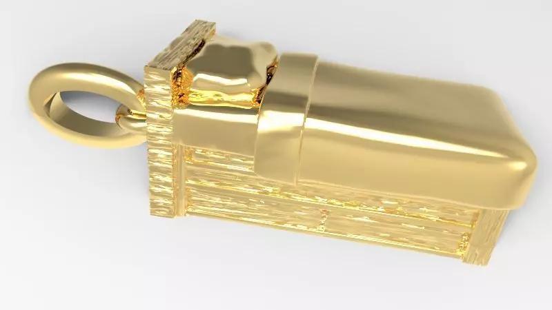 Classic Wooden Bed Pendant Charm Bracelet Jewelry