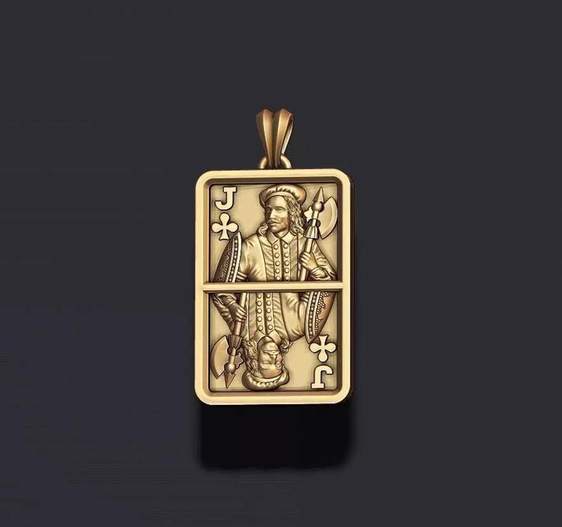 Club Jack playing card pendant light