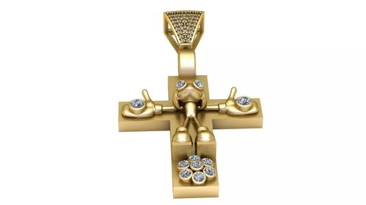 CROSS SHAPE PENDANT 3D PRINTABLE MODEL