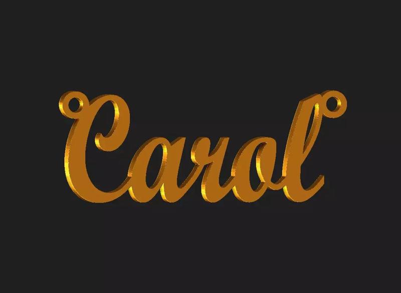 Carol  name plate pendant