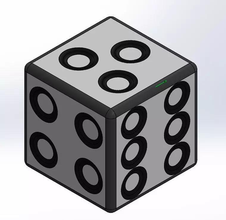 The Dice with six holes
