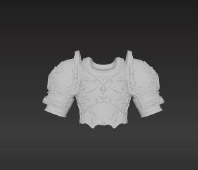 Hulking Ceremonial Pauldrons 3D Model - Grimdark Opulent Shoulder Guards for Display & Custom Builds
