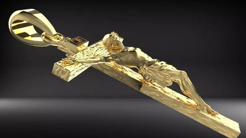 Crucifix Cross Charm Pendant Necklace Catholic Jesus