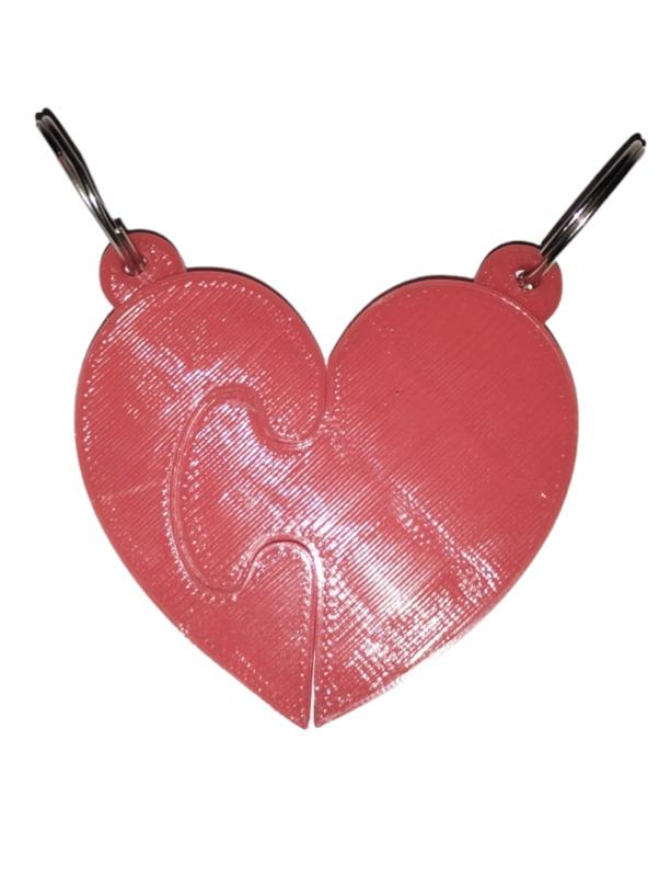 Key ring heart valentine's day gift valentines day 2 parts puzzle