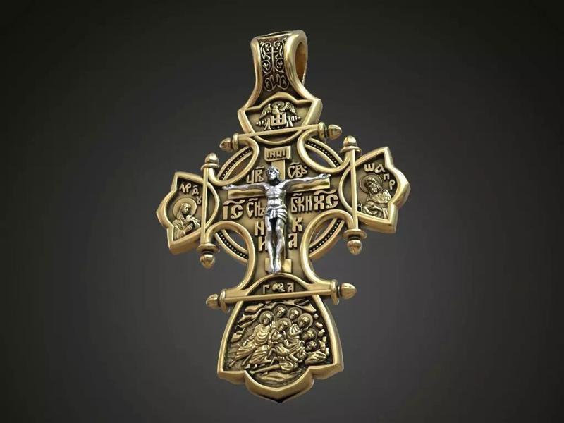 Cross jewelry pendant jesus saints eastern orthodox