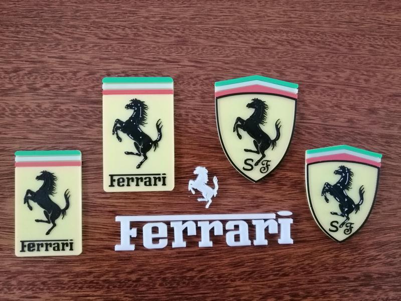 Ferrari logo, official shield, rectangular shield