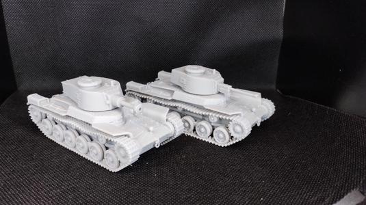 Type 97 Chi-Ha Kai + Type 97 Shinhoto Chi-Ha 120mm + 2 Tankmen (Japan, WW2)