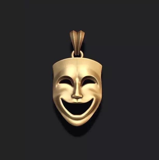 Comedy mask pendant