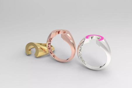 Horseshoe Signet Ring 3D Model