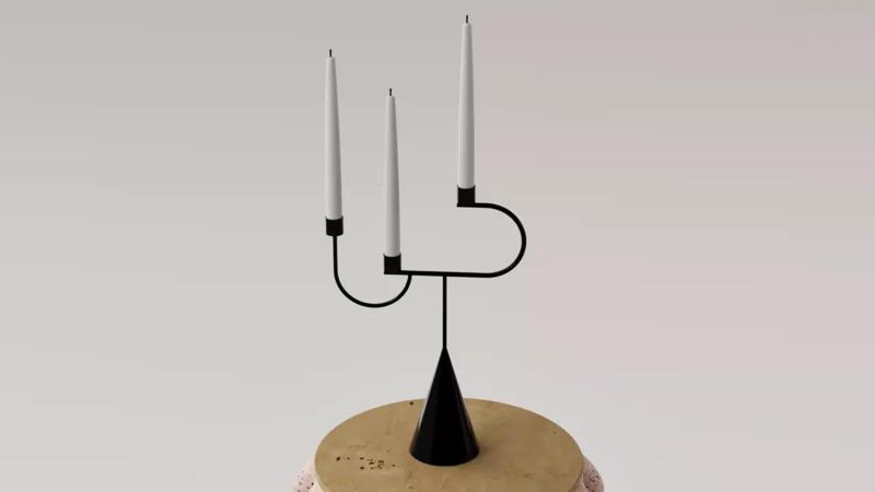 CANDELABRO - PORTA VELAS CONTEMPORANEO