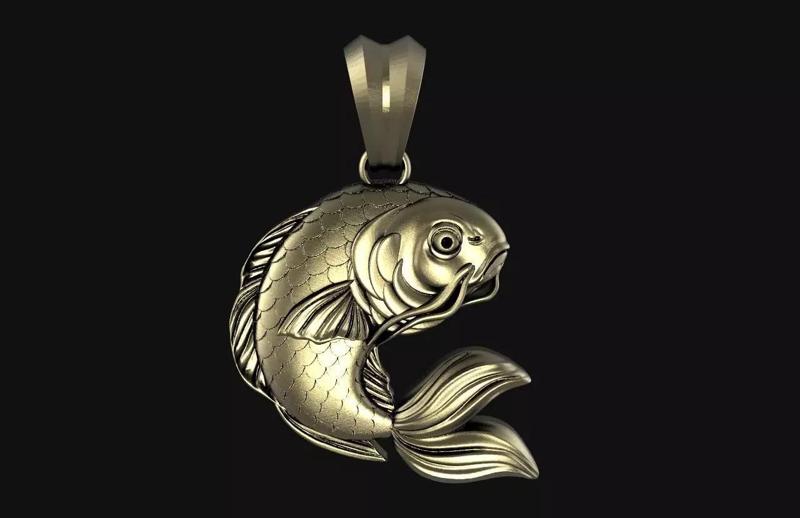 Koi fish pendant