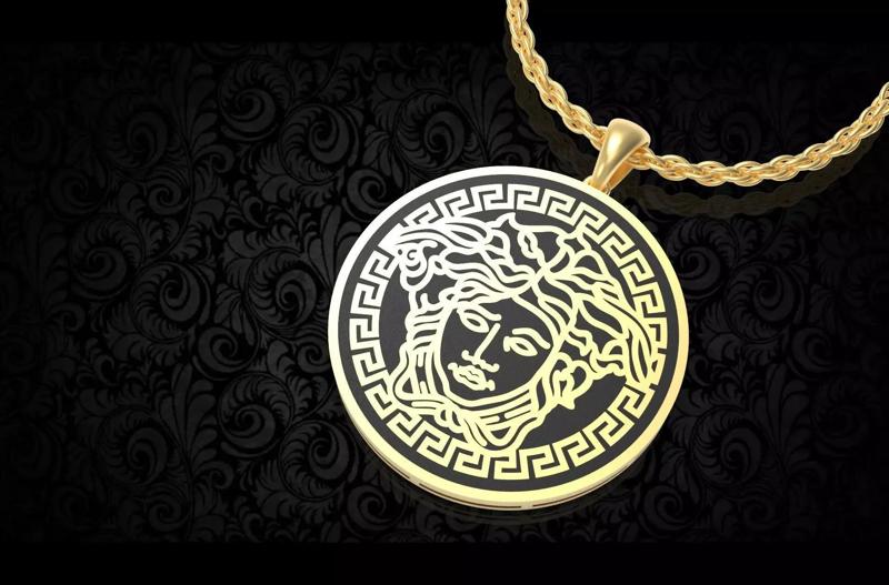 PD-1016 VERSACE ENAMEL PENDENT 30 MM