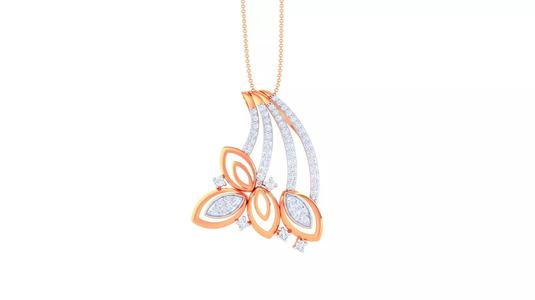 Leaf High Jewelry Pendant Earrings Set 3dm stl obj mtl gltf glb