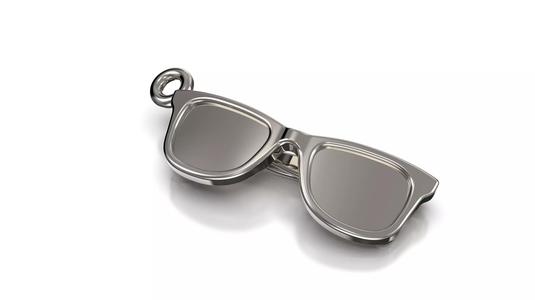 glasses pendant in 3D model