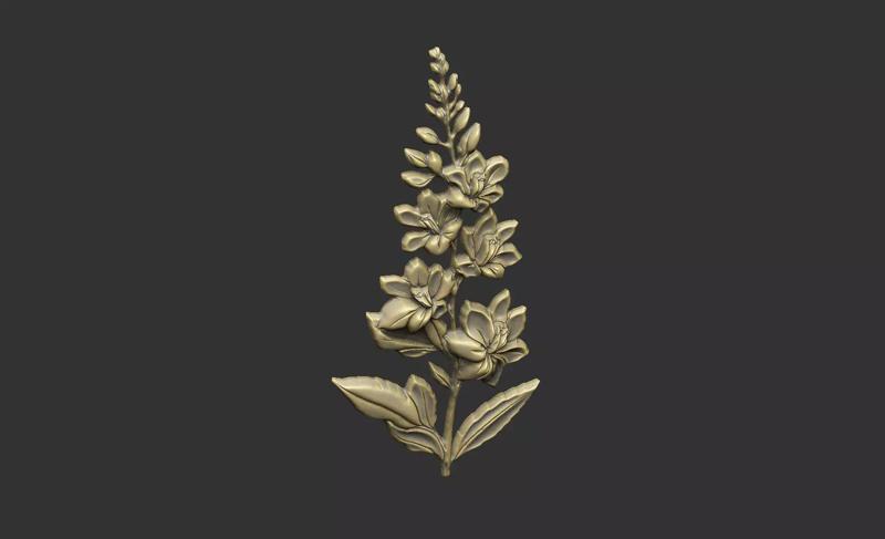 Mullein Foxglove cnc design floral organic petal