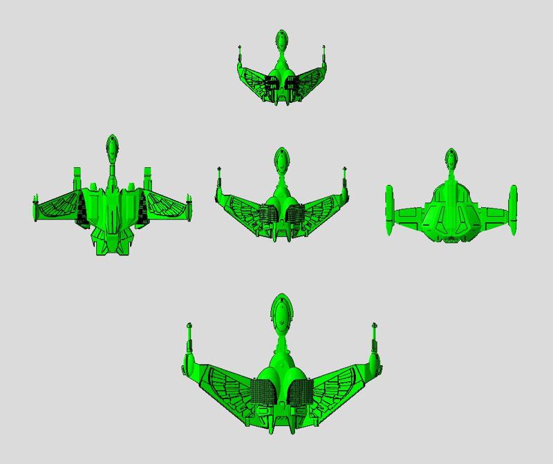 FASA Bird of Prey and Derivatives: Star Trek starship parts kit expansion #5