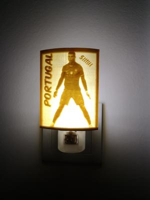 Luz de presença Cristiano Ronaldo Portugal light night