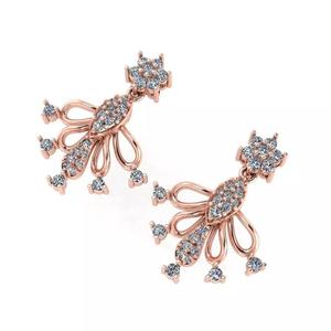 light Wight white gold diamond Earring-Nk-74ER