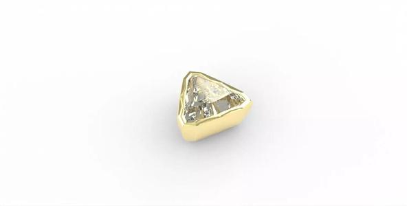 Ready-made Trillion Cut Stone Setting Goldsmith Semi-finished