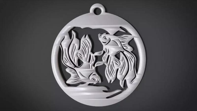 Wall decoration with Fish motif