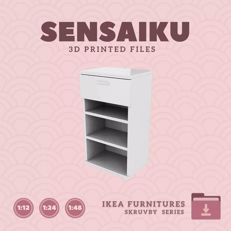 SKRUVBY Bookcase for Miniature Dollhouse - IKEA - 3D Print