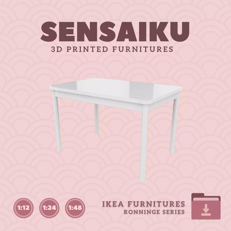 RONNINGE Table 46 5 In for Mini Dollhouse - IKEA - 3D Print