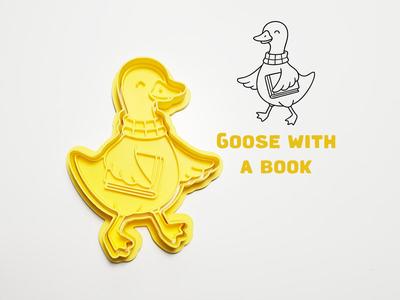 Goose with Book Cookie Cutter / Stamp