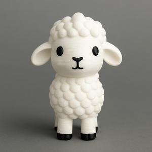 Cute Sheep Figurine (Multicolor)