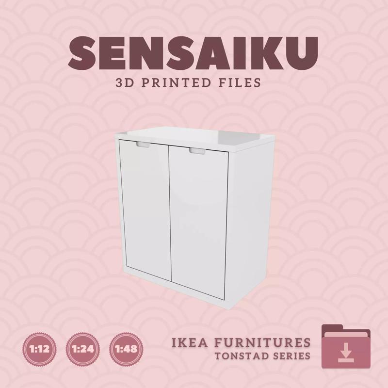 TONSTAD Cabinet with Doors 32 In for Dollhouse - IKEA - 3D Print