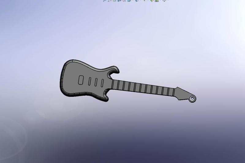 ELECTRIC GUITAR KEYCHAIN