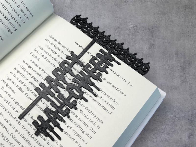 Happy Halloween - pumpkin bookmark