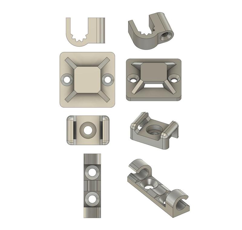 Wall-Mounted Cable Organizer Set – 4 Variations