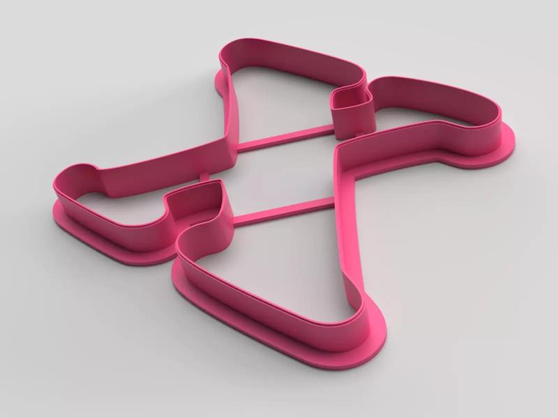 Cookie cutter - Letter X