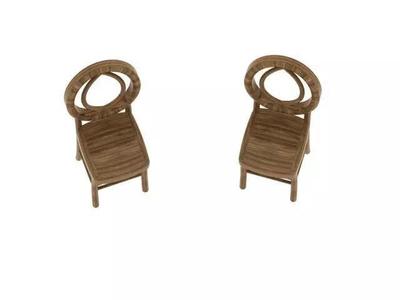 Wooden Chair 3d Model 3dm stl file Render Image