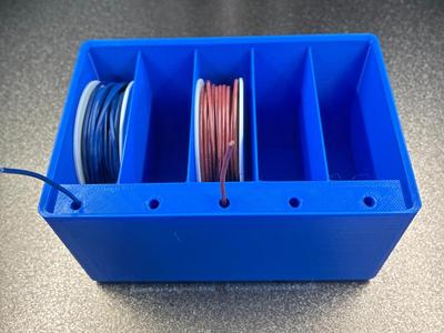 Gridfinity wire spool holder (pin compatible)