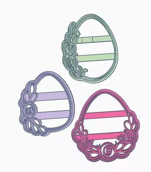 SET X 3 CORTANTES MARCO HUEVO PASCUA EASTER