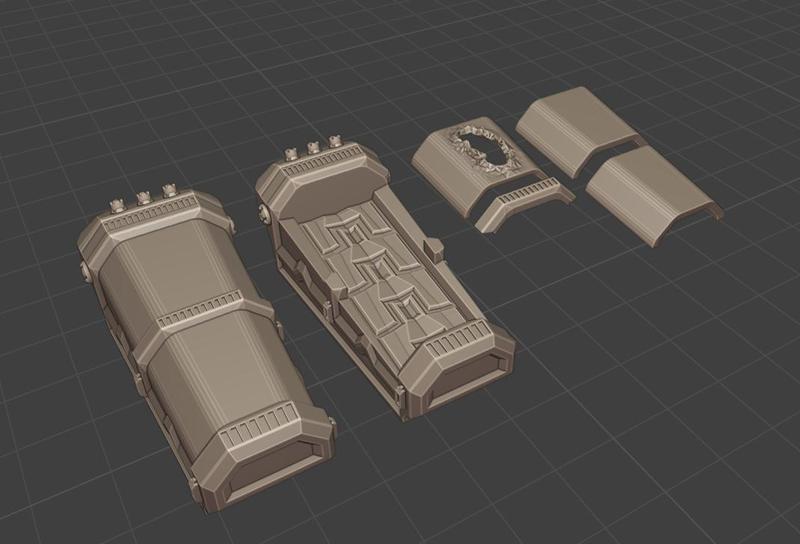 Cryopod, Sci-fi, 40k, scale 28mm